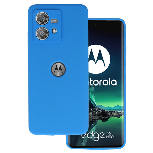 Калъф силикон – Silicone Lite Case – Motorola Edge 40 Neo 5G – Син
