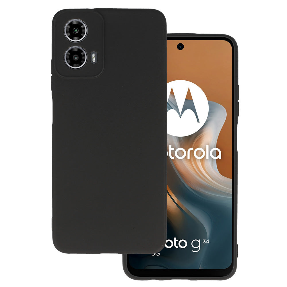 Калъф силикон – 2 mm Perfect – Motorola Moto G34 5G – Черен Matt