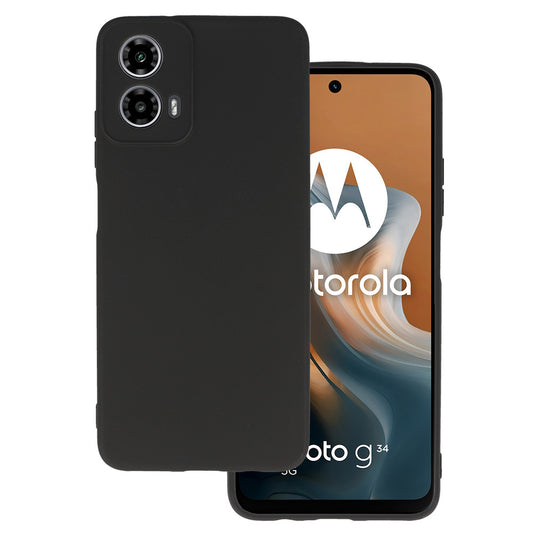 Калъф силикон – 2 mm Perfect – Motorola Moto G34 5G – Черен Matt