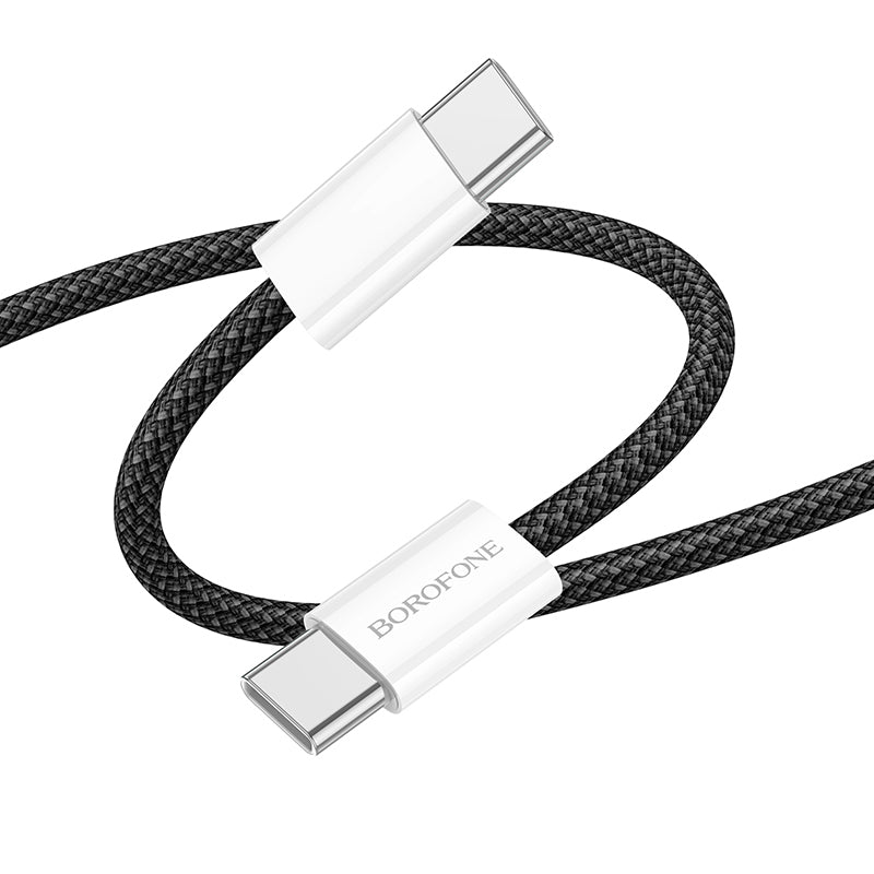 Borofone –Оригинален кабел BX103 - Type C към Type C - 60W 3A  1m. – Черен