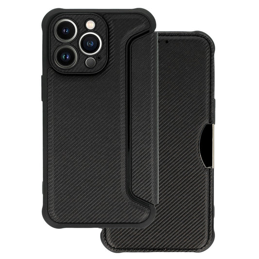 Калъф тефтер – Razor Carbon Book – Xiaomi Redmi None 13 4G – Черен