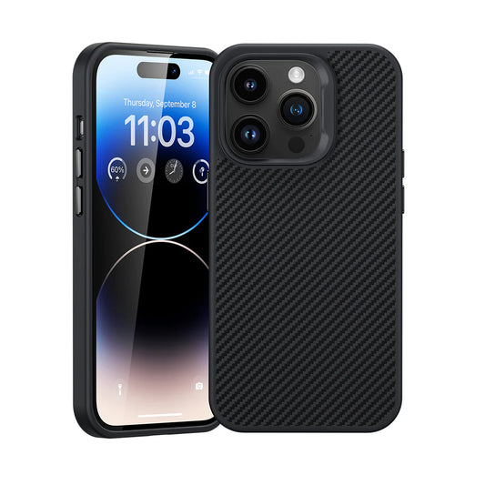 Benks – Калъф Magnetic Hybrid Armor Pro Kevlar Metal Frame 600D – iPhone 15 Pro Max – Черен