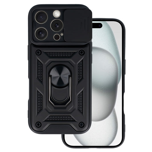 Калъф силикон – Slide Camera Armor – iPhone 16 Pro Max – Черен
