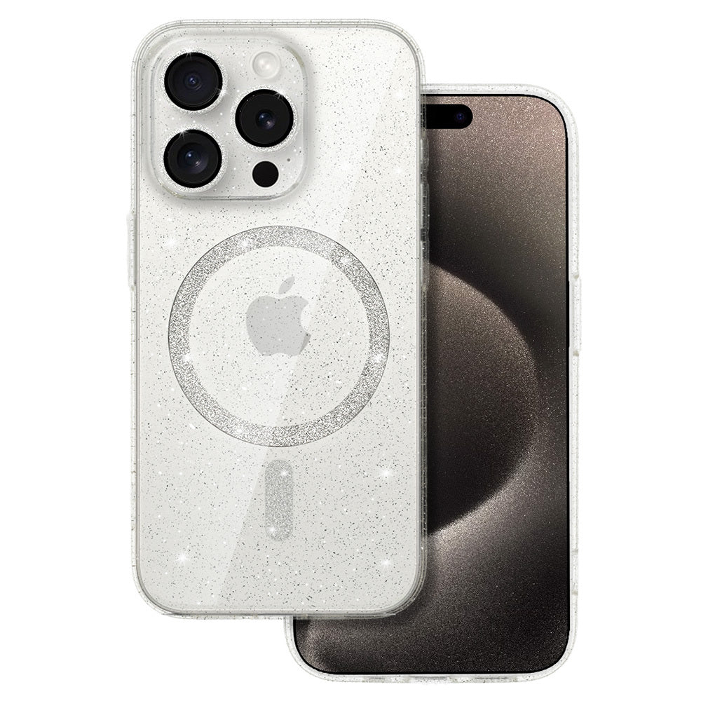 Калъф силикон – Блестящ MagSafe – Samsung Galaxy S23 Ultra – Прозрачен