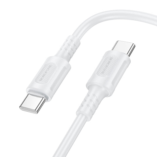 Borofone – Kабел  BX111 Feliz- Type C към Type C - 60W 3A 1m. – Бяло