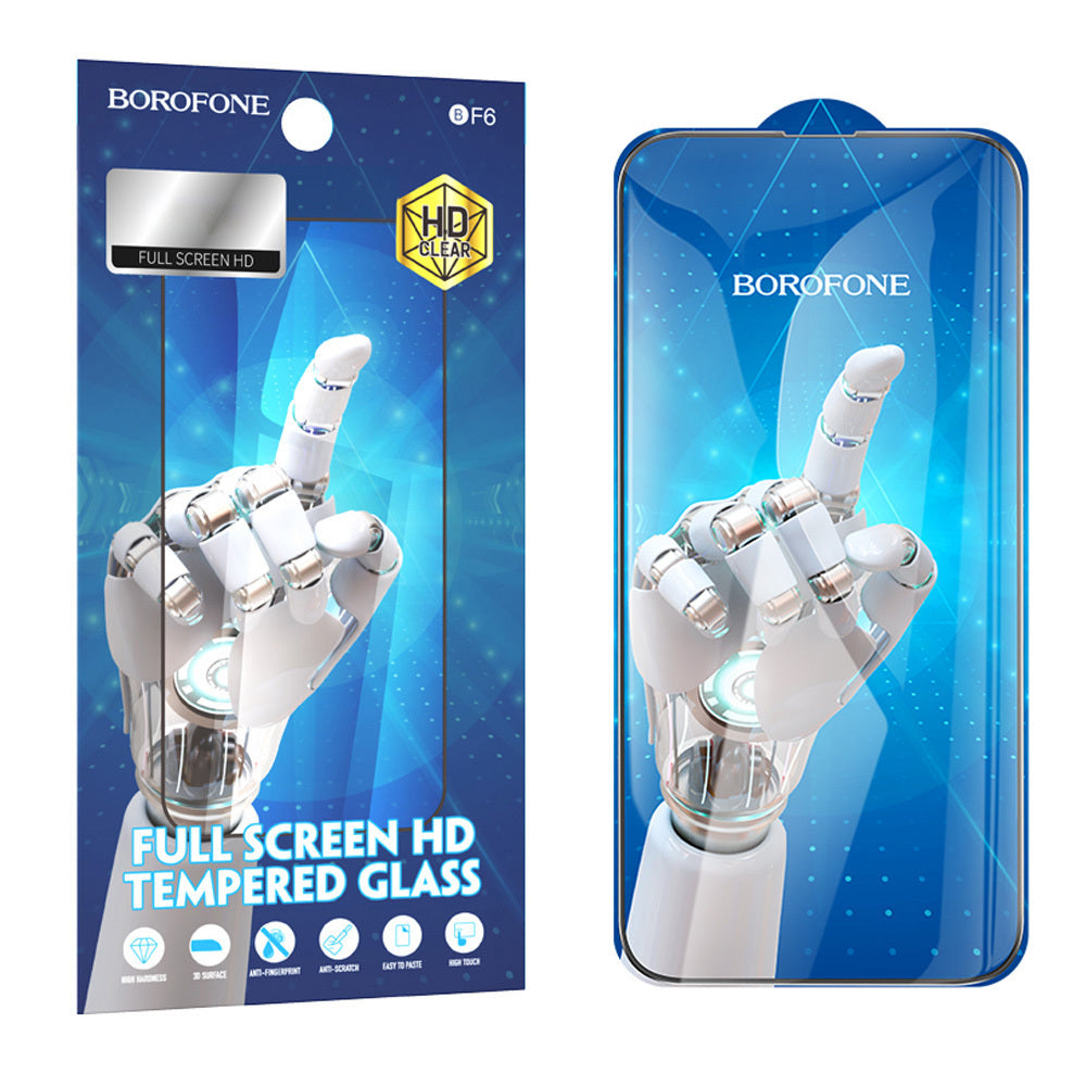 Borofone – Закален Стъклен протектор – BF6 Diamond Armor Full Screen HD – iPhone 16 Pro Max