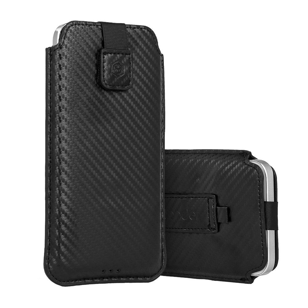 Wonder – Калъф CARBON ROZMIAR L – iPhone 13 Mini/12 Mini/SE 2020/2022/7/8 – Черен