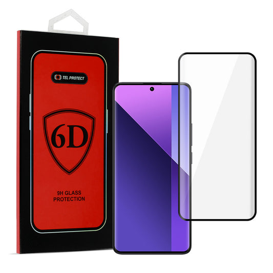 Закален Стъклен протектор – Tel Protect Full Glue 6D – Xiaomi  Redmi None 13 PRO PLUS 5G – Черен
