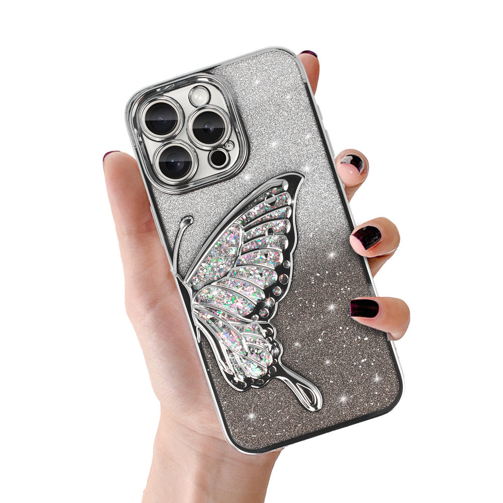 Калъф – Tel Protect Butterfly Water – iPhone 13 – Сребрист