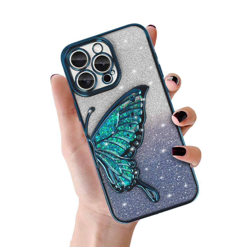 Калъф – Tel Protect Butterfly Water – iPhone 13 Pro Max – Син