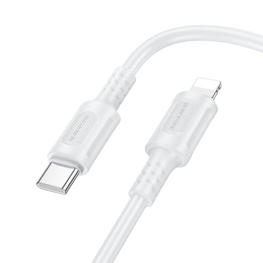 Borofone – Kабел BX111 Feliz – Type C към Lightning - PD 27W 1m. – Бял