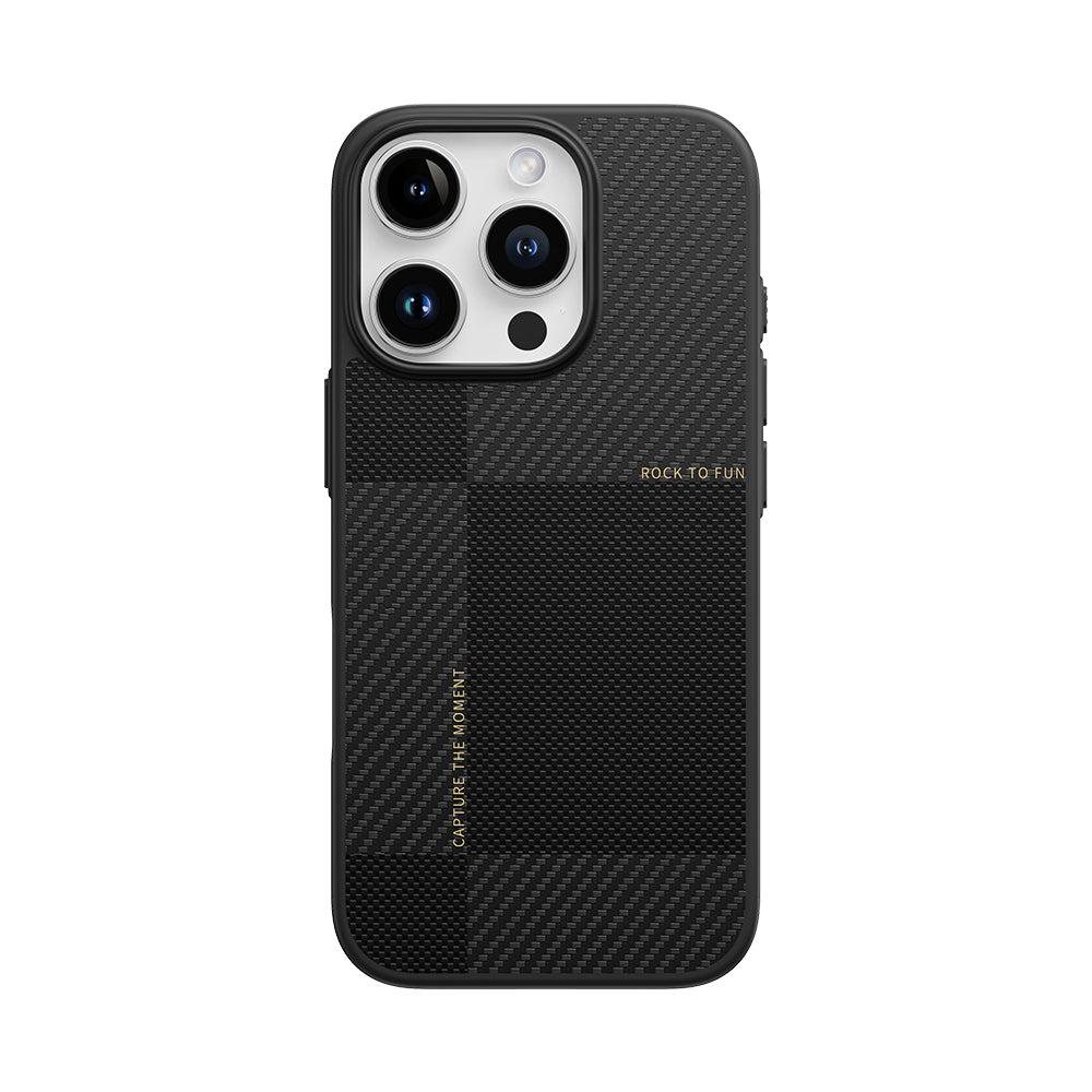 Rock – Ultra Thin Aramid Fiber Kevlar 600D – iPhone 16 Pro Max – Черен