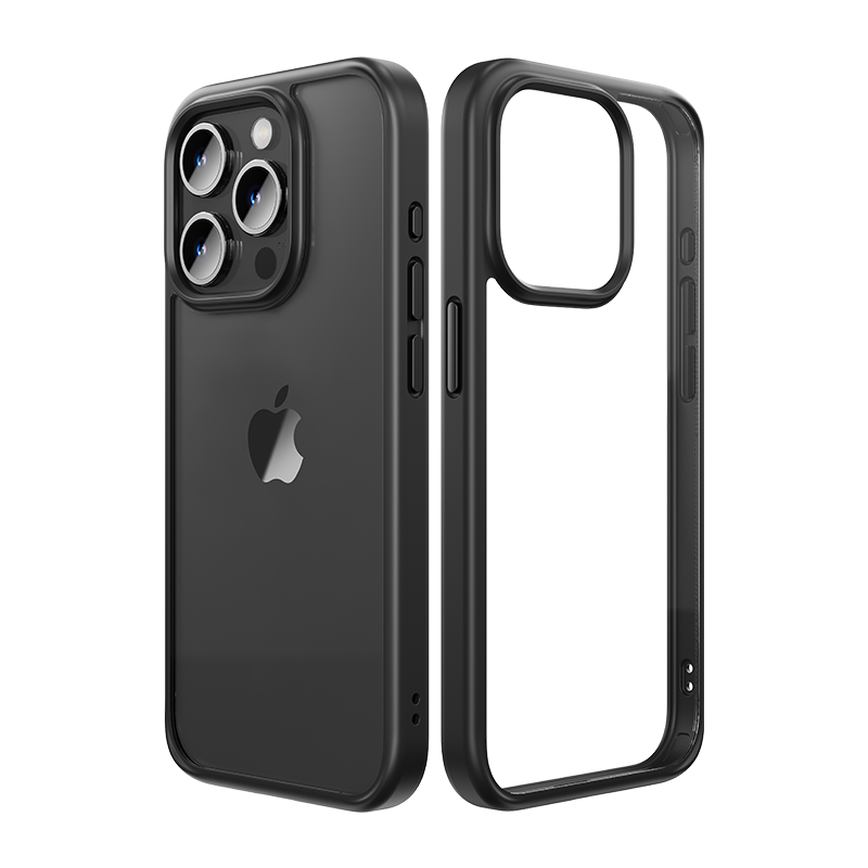 Rock – Guard Series – iPhone 15 Pro – Прозрачен-Черен