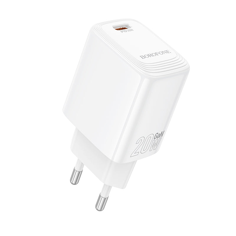 Borofone – Заряден адаптер – BN26 Fuente Type-C PD 20W – Бял