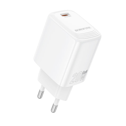 Borofone – Заряден адаптер – BN26 Fuente Type-C PD 20W – Бял