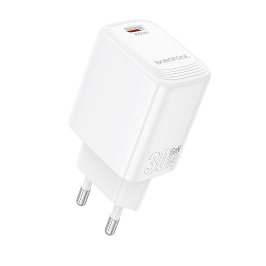 Borofone – Заряден адаптер – BN28 Fuente Type-C PD 30W – Бял