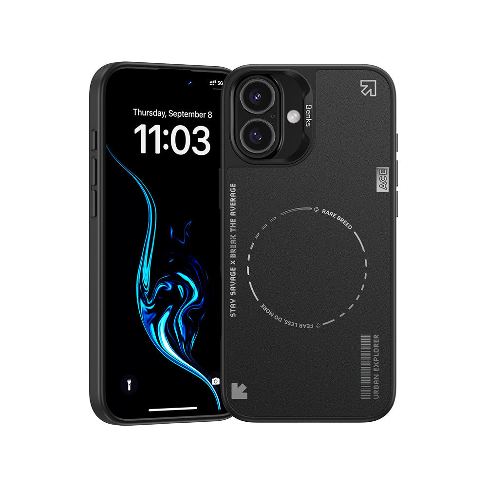 Benks – Dynamic Minimalist – iPhone 16 – Черен